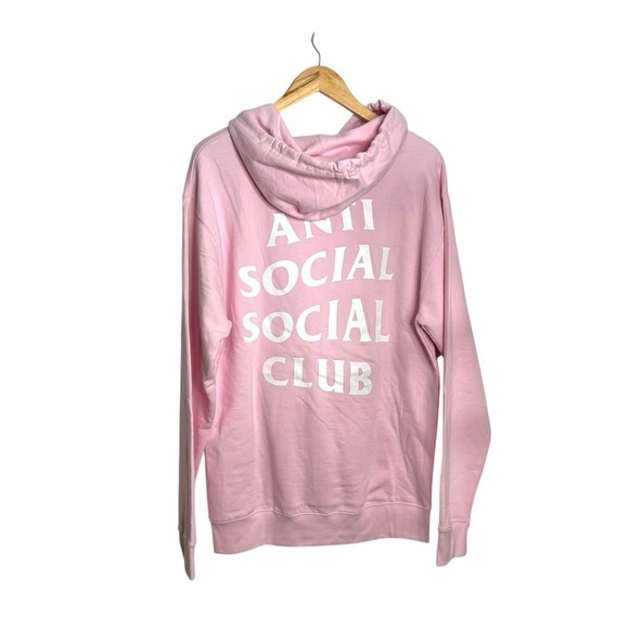 Anti Social Social Club Pink Graphic Hoodie Streetwear Unisex Size Medium - Picture 4 of 5